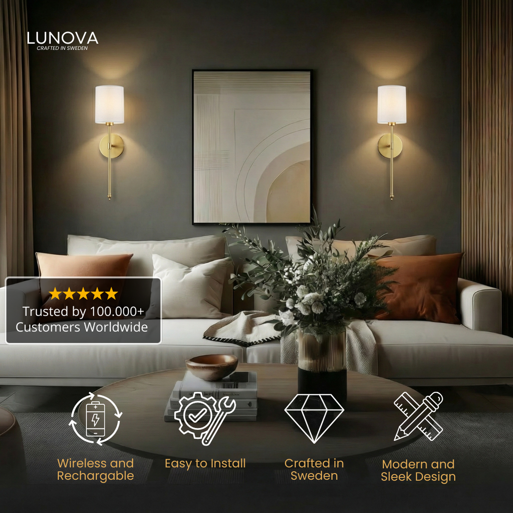 WIRELESS STUDIO WALL SCONCES (SET OF 2)