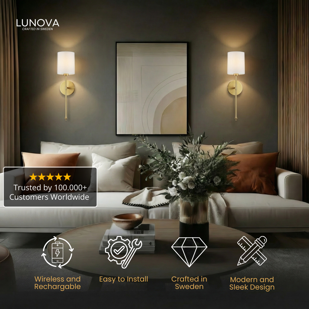 WIRELESS STUDIO WALL SCONCES (SET OF 2)