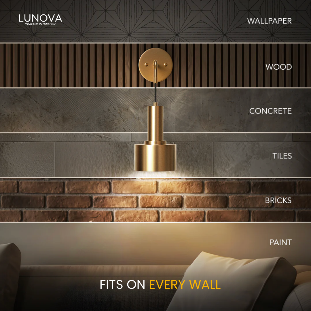 WIRELESS GOLD WALL SCONCES (SET OF 2)