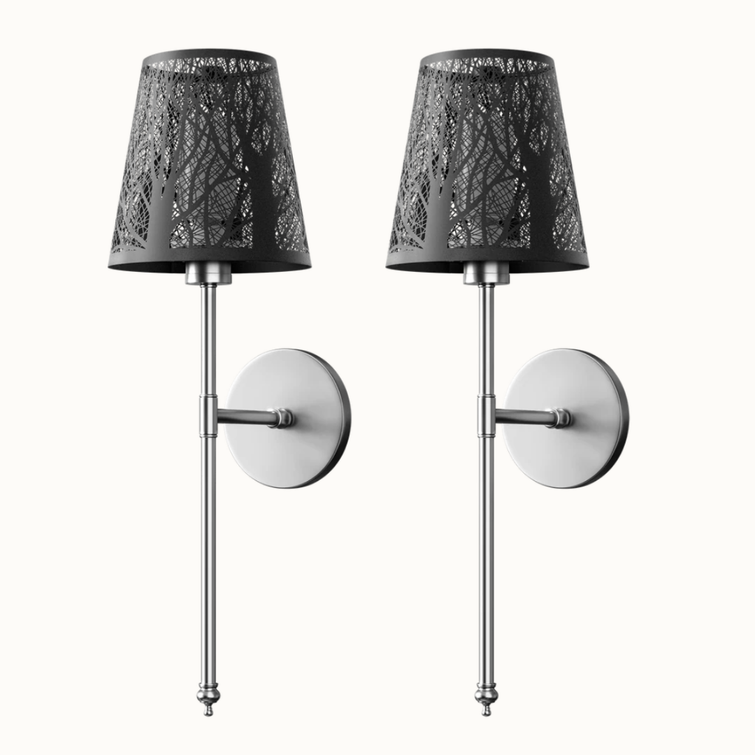 WIRELESS METAL WALL SCONCES (SET OF 2)