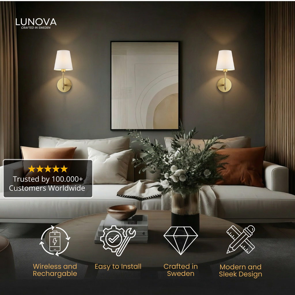 WIRELESS DAWN WALL SCONCES (SET OF 2)