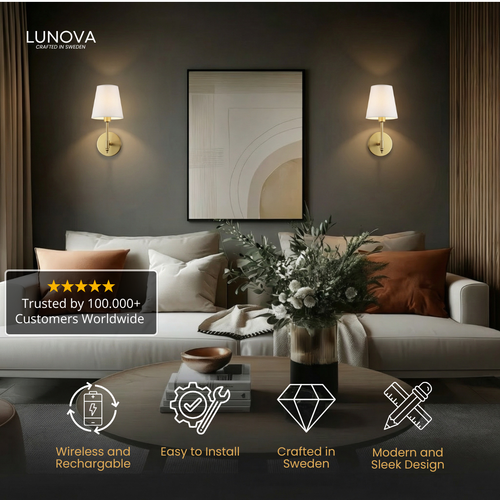 WIRELESS DAWN WALL SCONCES (SET OF 2)