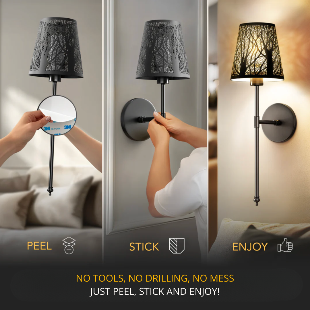 WIRELESS METAL WALL SCONCES (SET OF 2)