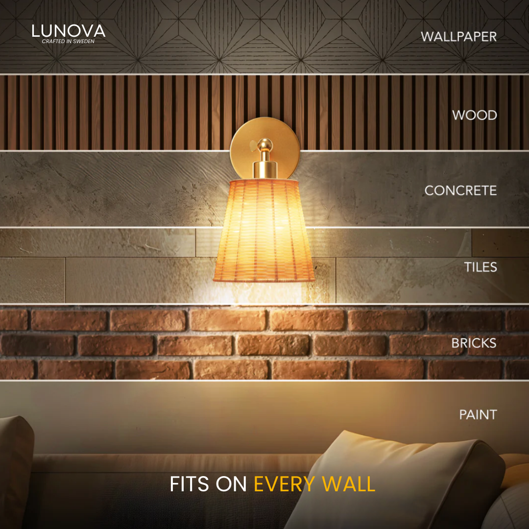 WIRELESS NATURAL WALL SCONCES (SET OF 2)