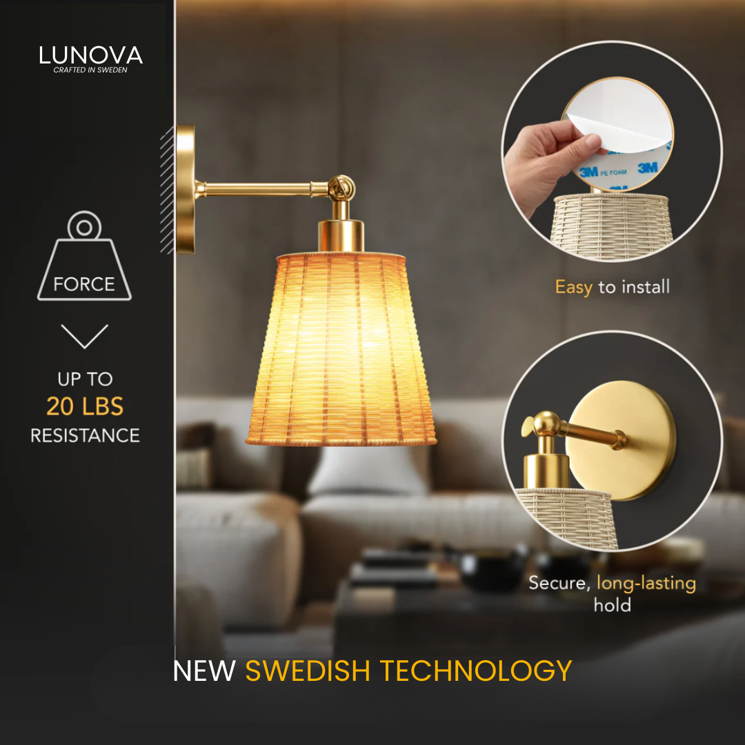 WIRELESS NATURAL WALL SCONCES (SET OF 2)